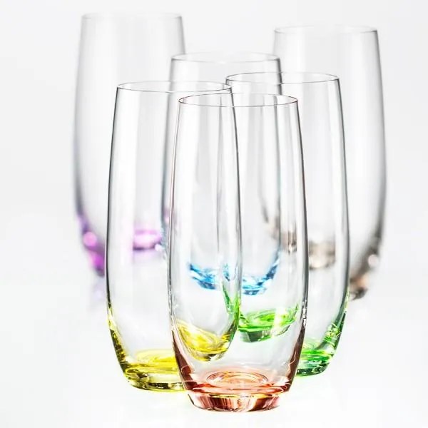 BOHEMIA RAINBOW POHÁR NA VODU 350 ML SADA 6 KS