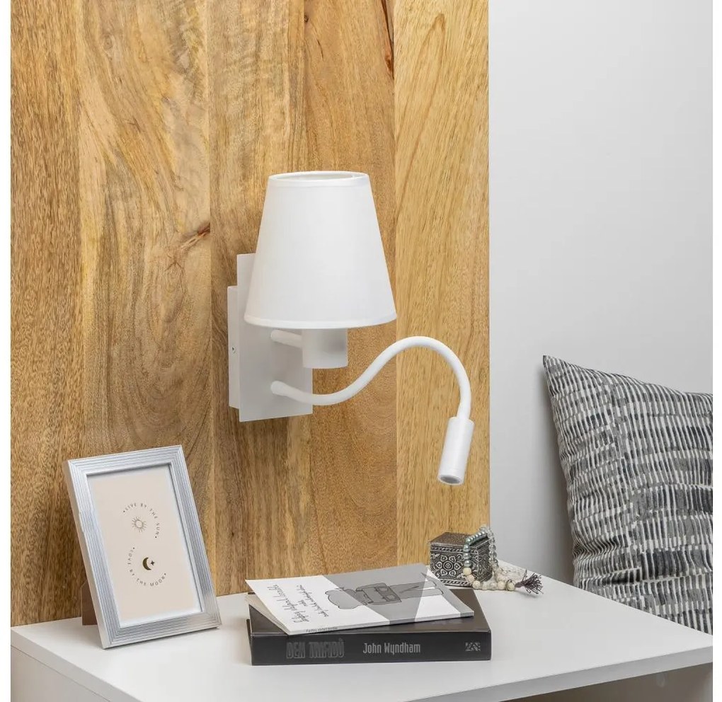 Brilagi - LED Nástenná lampa NUBILA 1xE27/25W/230V + LED/3W biela