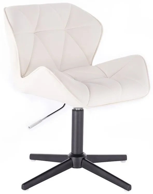 LuxuryForm DESIGN Stolička MILANO na čiernom kríži - biela