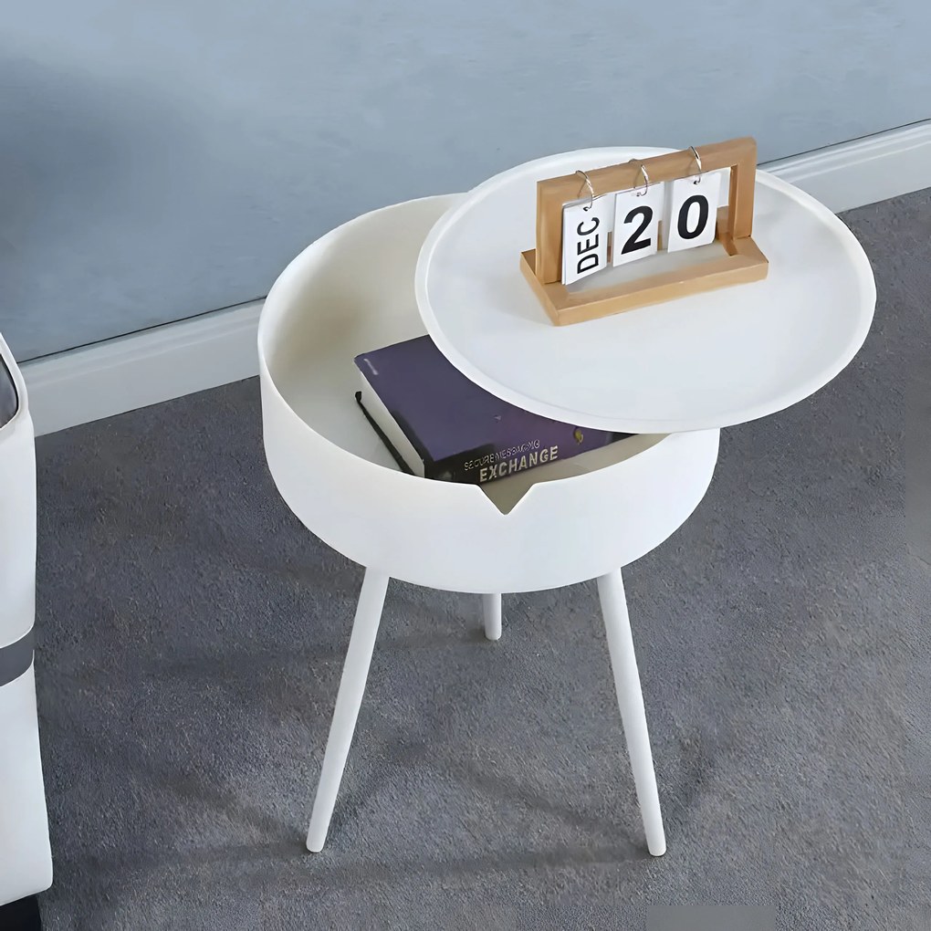 Okrúhly stolík s odnímateľnou plastovou doskou - ModernHome
