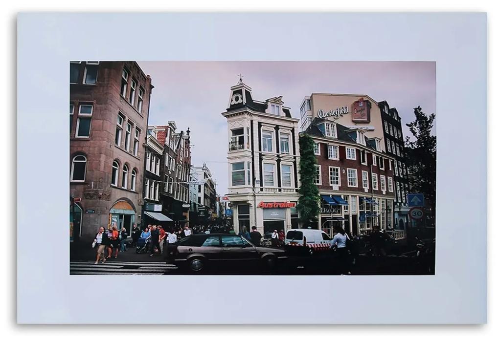 Obraz na plátně Architektura City Street - 100x70 cm