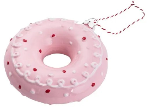 Vianočná ozdoba EVI PINK donut 710186