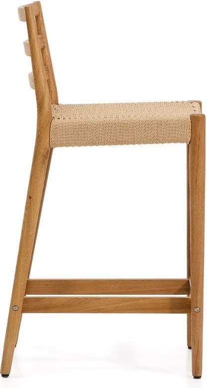 Barová stolička z dubového dreva v prírodnej farbe (výška sedadla 65 cm) Analy – Kave Home