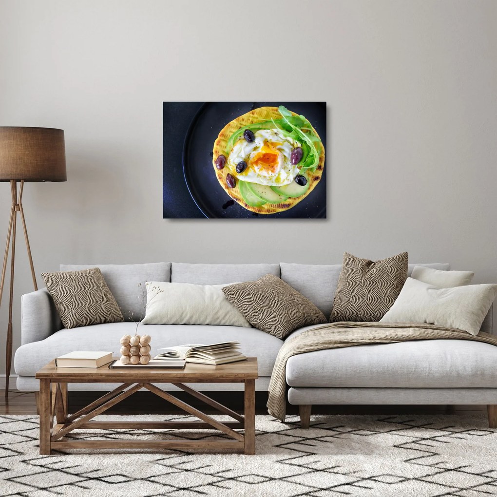Sklenený obraz zdravej palacinky (70x50 cm)