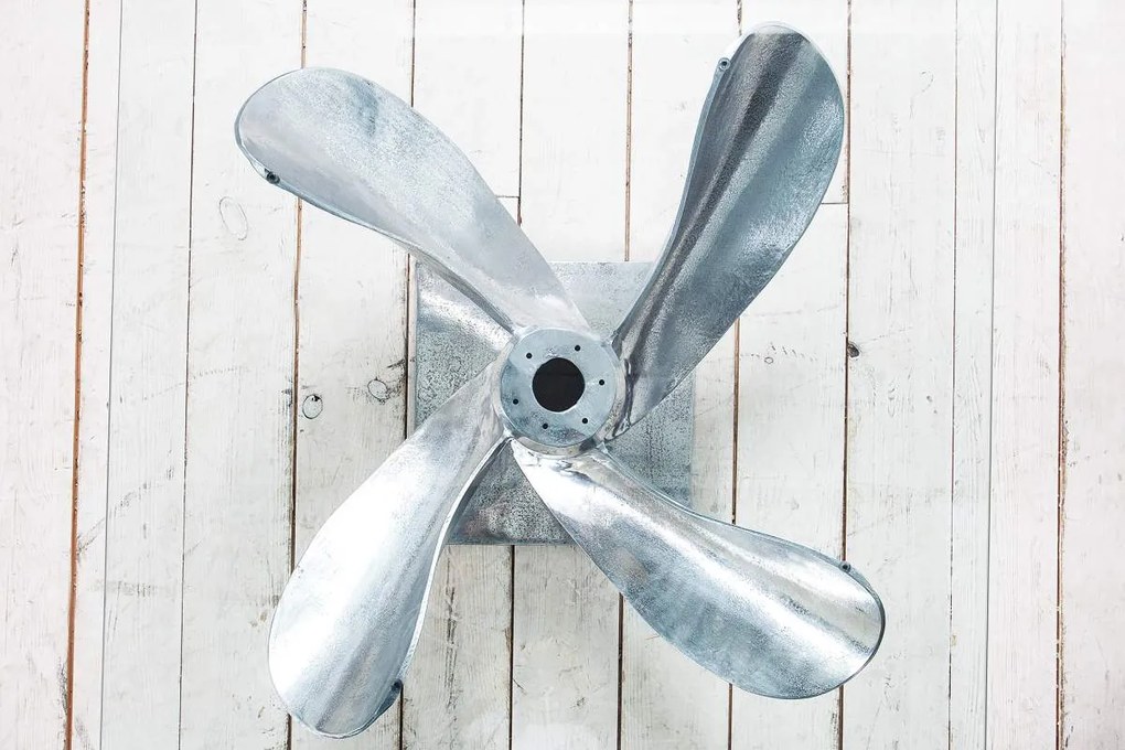 Dizajnový konferenčný stôl Propeller, 60 cm, strieborný