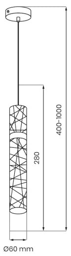 LED luster na lanku LAGOS LED/8W/230V zlatý
