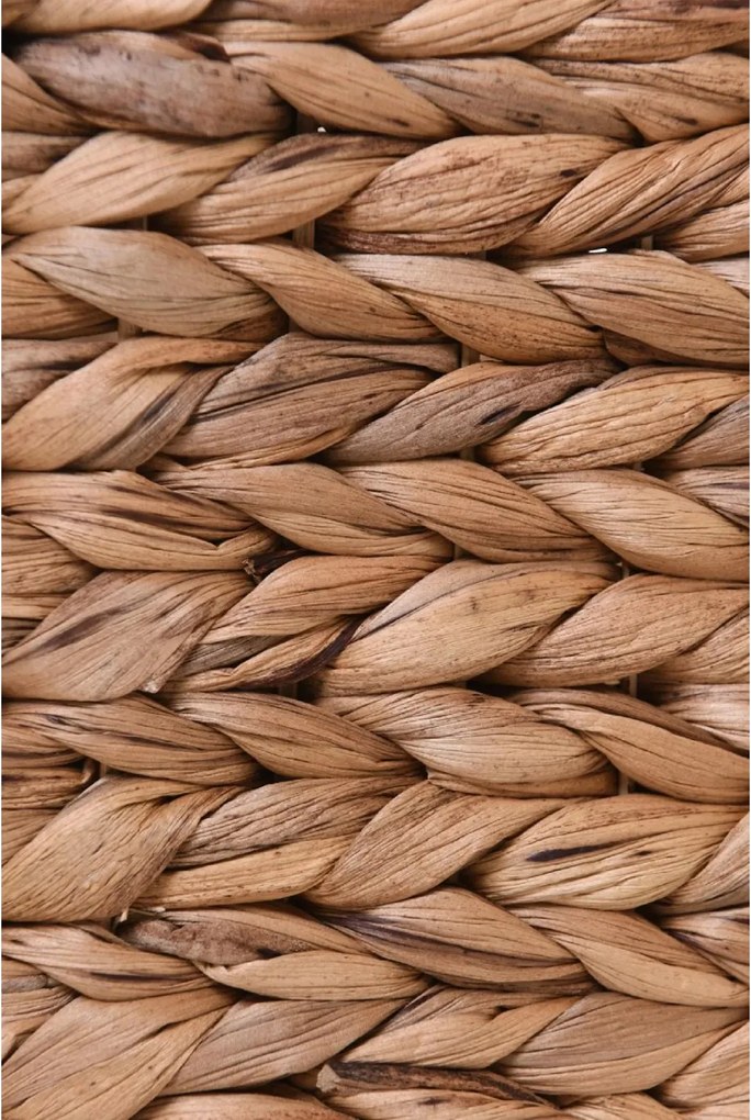 Policový kôš LANTA, vodný hyacint, šírka 34 cm, natur