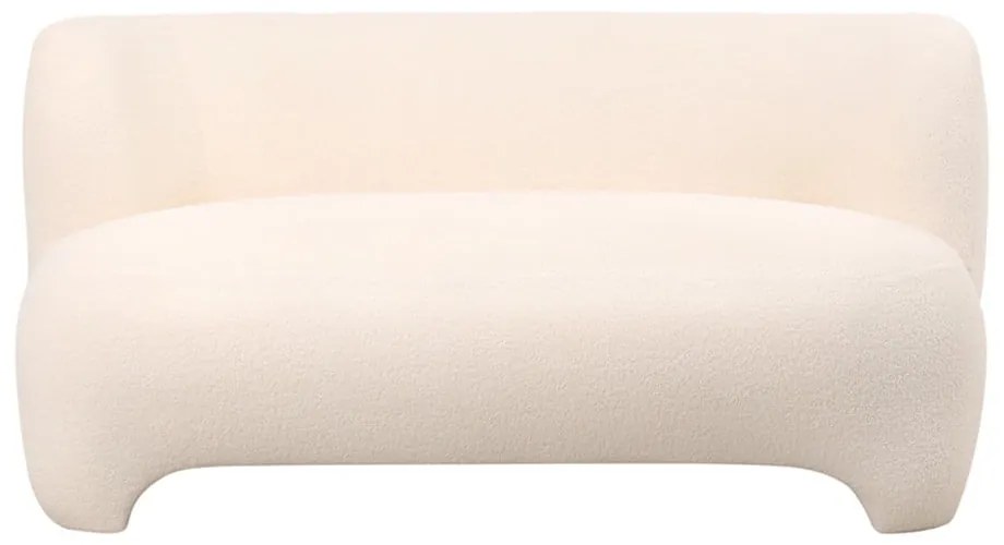 Biela pohovka z textílie buklé 142 cm Ardor – Leitmotiv