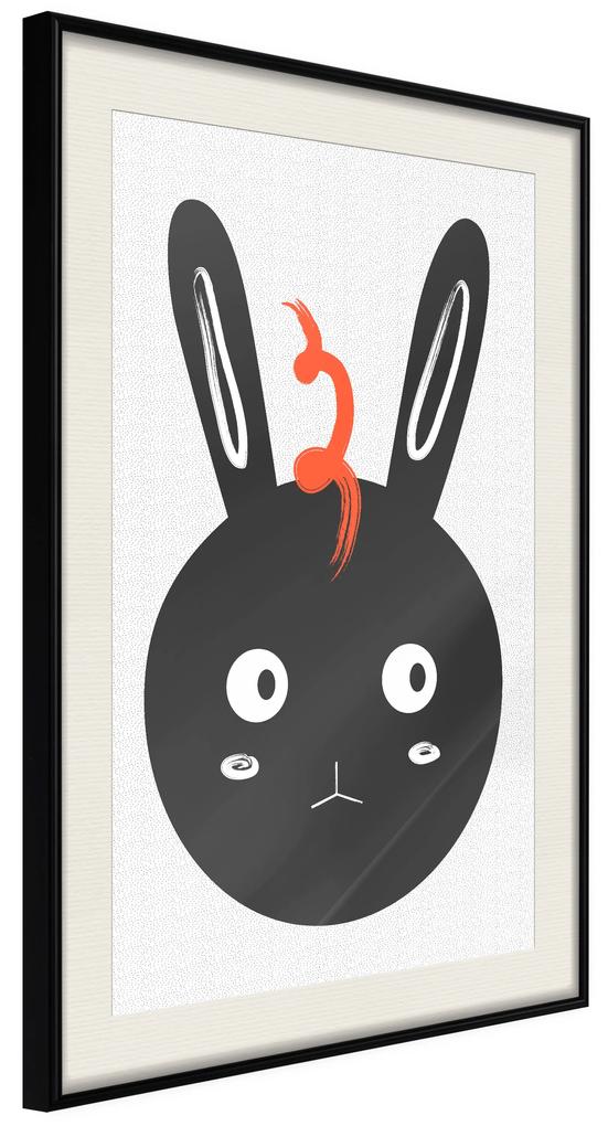 Artgeist Plagát - Rabbit Sees Everything [Poster] Veľkosť: 30x45, Verzia: Čierny rám s passe-partout