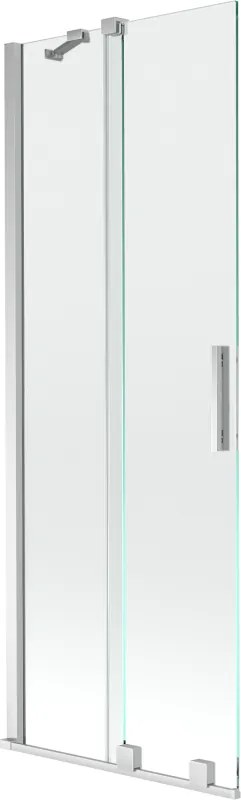 Mexen Velar, 2-krídlová posuvná vaňová zástena 75 x 150 cm, 8mm číre sklo, chrómový profil, 896-075-000-01-01