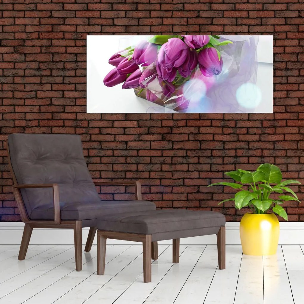 Obraz - kytice tulipánov (120x50 cm)