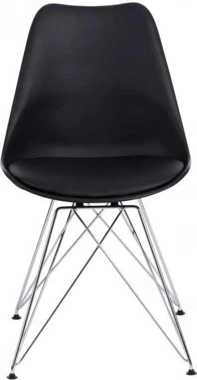Židle DSR s čalouněným sedákem, černá S113241 CULTY +