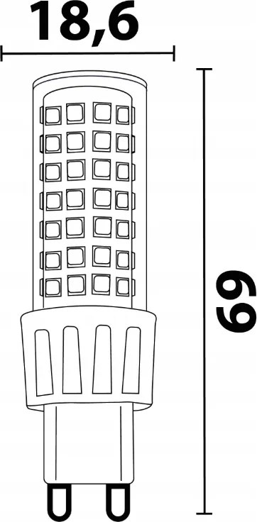 SADA 6 x G9 LED žiarovka 7W 950lm 6000K - studená biela