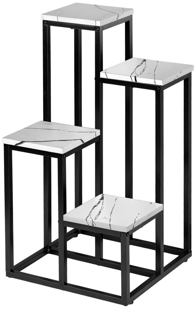 Kvetinový stojan Mogren biely mramor