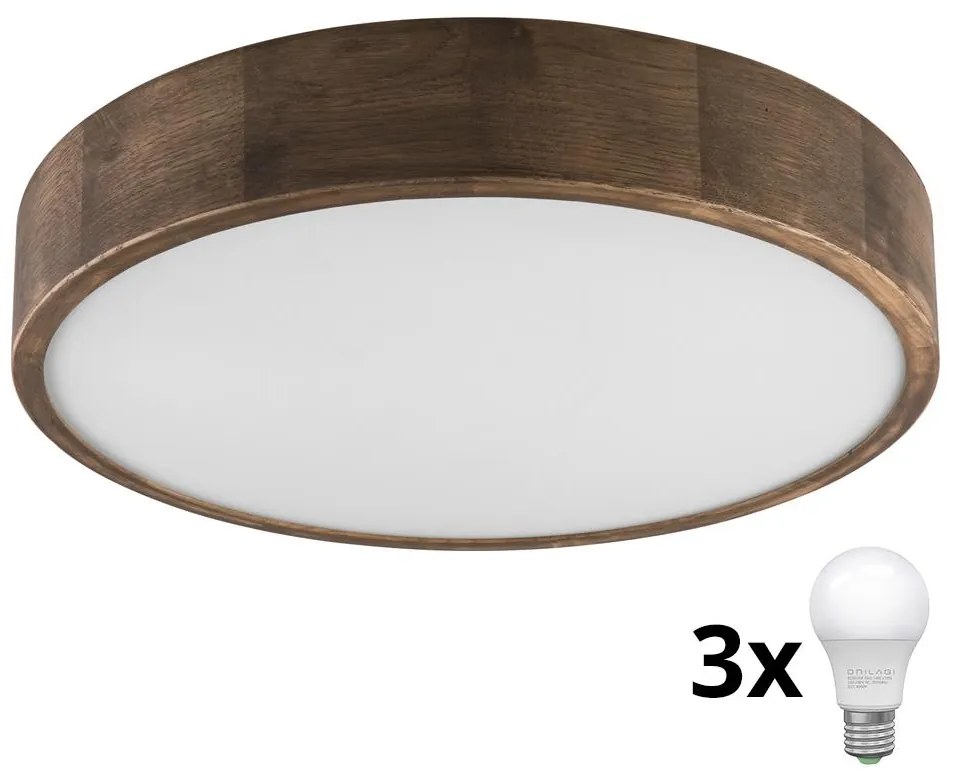 Brilagi - LED Stropné svietidlo CARVALHO 3xE27/60W/230V dub orech pr. 47 cm BG0853