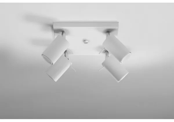 Sollux SL.0090 - Bodové svietidlo RING 4 4xGU10/10W/230V biela