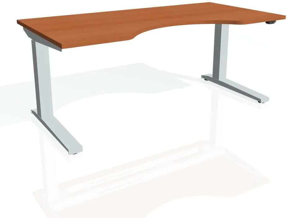 Výškovo nastaviteľný stôl Exvizit Ergo - Podla výberu, Elektrický zdvih, 1600 mm, 650 - 1320 mm, 800 mm, základný ovládač
