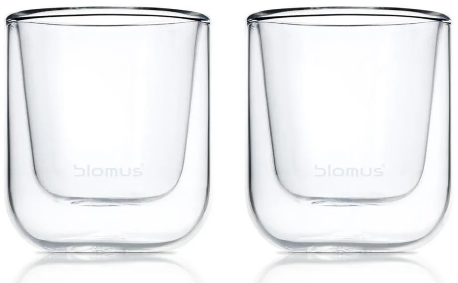 Dvojstenné poháre v súprave 2 ks 80 ml Nero – Blomus