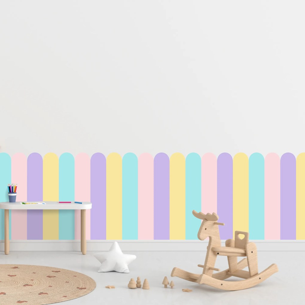 60x100cm Oblúk - Pastelová farba 3 - textilná nálepka na stenu Veľkosť: 80 cm