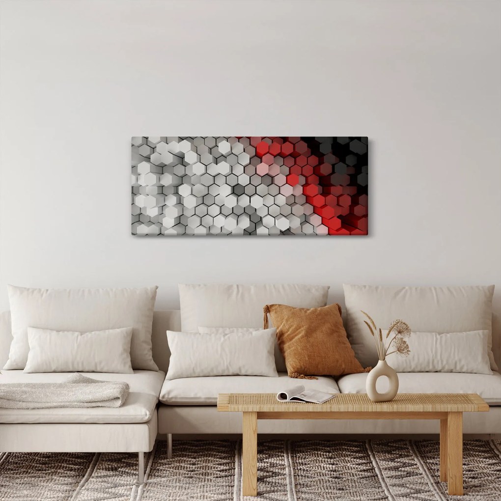 Obraz - 3D hexagóny (120x50 cm)