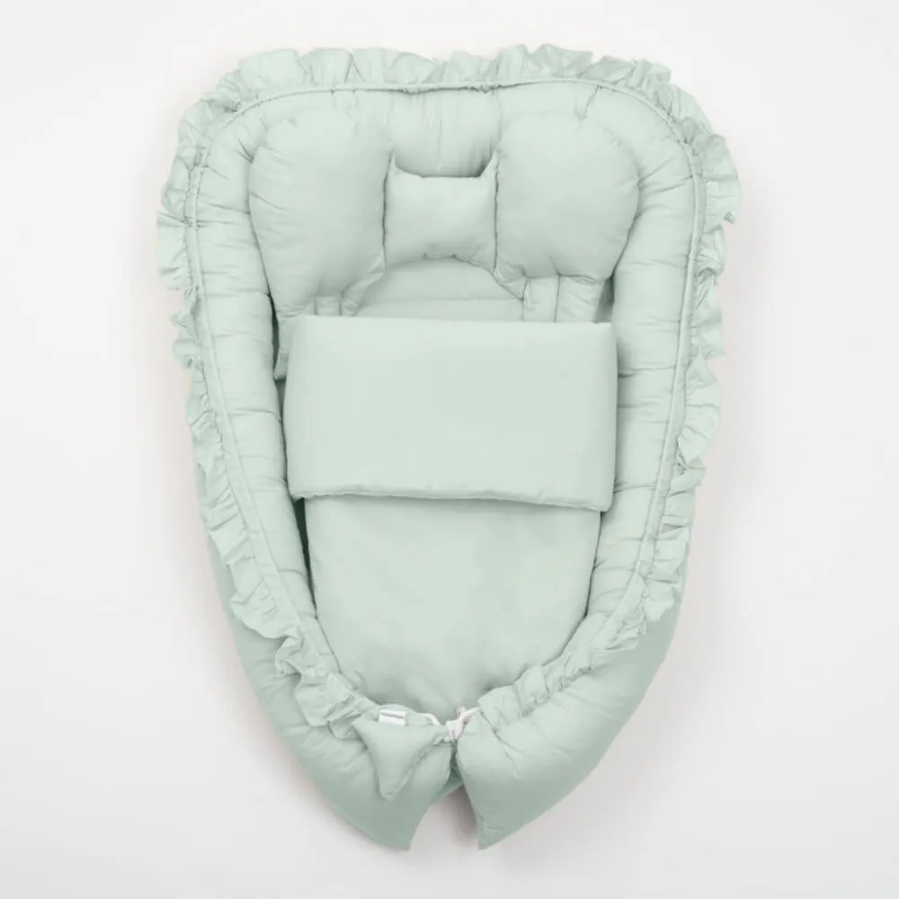 Hniezdočko s perinkou pre bábätko Dominik zelená