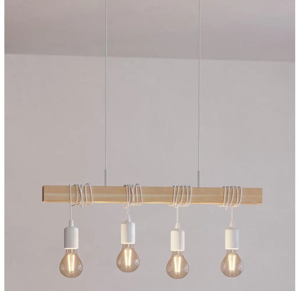 Eglo 43704 - Závesné svietidlo na lane TOWNSHEND 4xE27/60W/230V