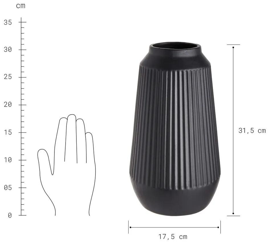 Butlers FINJA Váza 31,5 cm - čierna