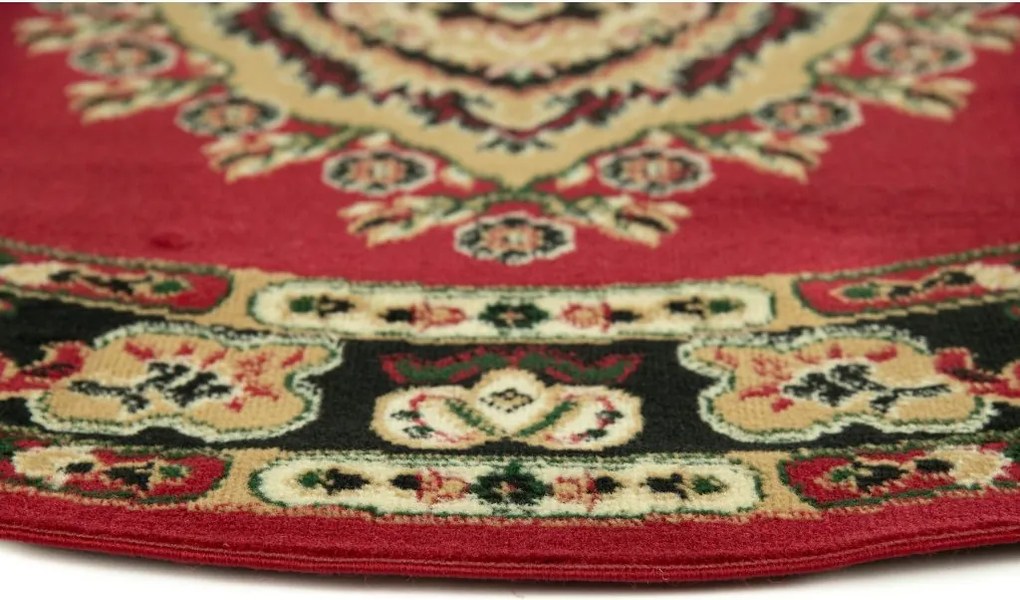 TA Koberec 4493A ČERVENÝ ATLAS PP KOLESO Rozmer: 160x160 cm