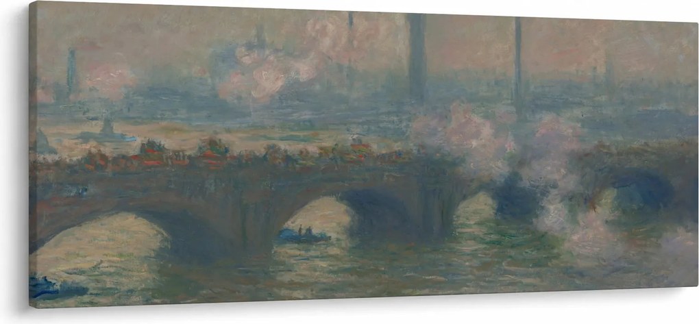 Obraz - Claude Monet, Waterloo Bridge, Gray Day, reprodukcia (120x50 cm)