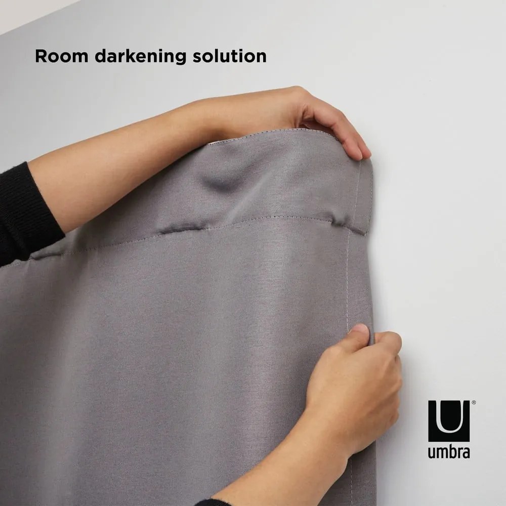 Oceľová roztiahnuteľná dvojitá garniža 122 - 224 cm Twilight - Umbra