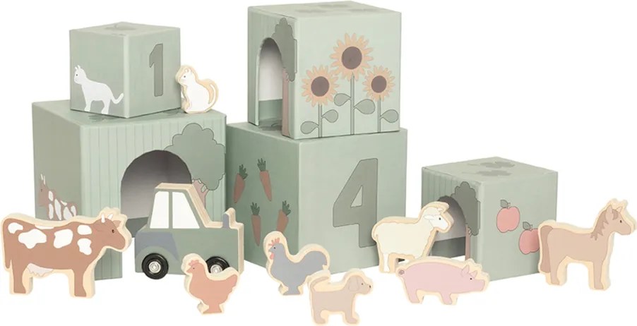 Stohovacie kocky Farma – učenie hrou pre najmenších