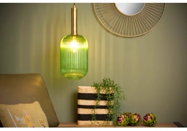 Lucide 45386/20/33 - Luster na lanku MALOTO 1xE27/40W/230V pr. 20 cm zelená