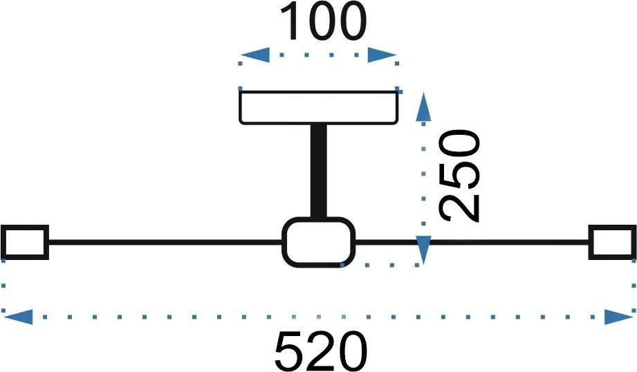 Stropné svietidlo AGARO straight - 5x E27 - čierne