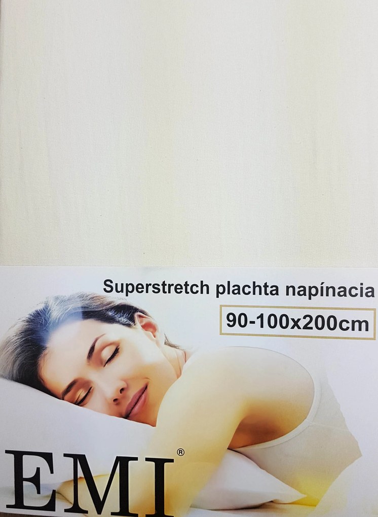 Plachta posteľná prírodná superstretch EMI: Plachta 90 (100)x200