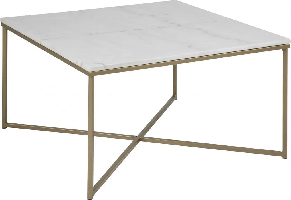 Konferenčný stolík hranatý Alma, 80 cm, zlatá