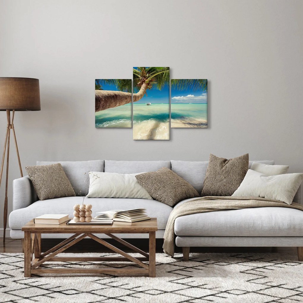 Obraz - Čisté more s palmou (90x60 cm)