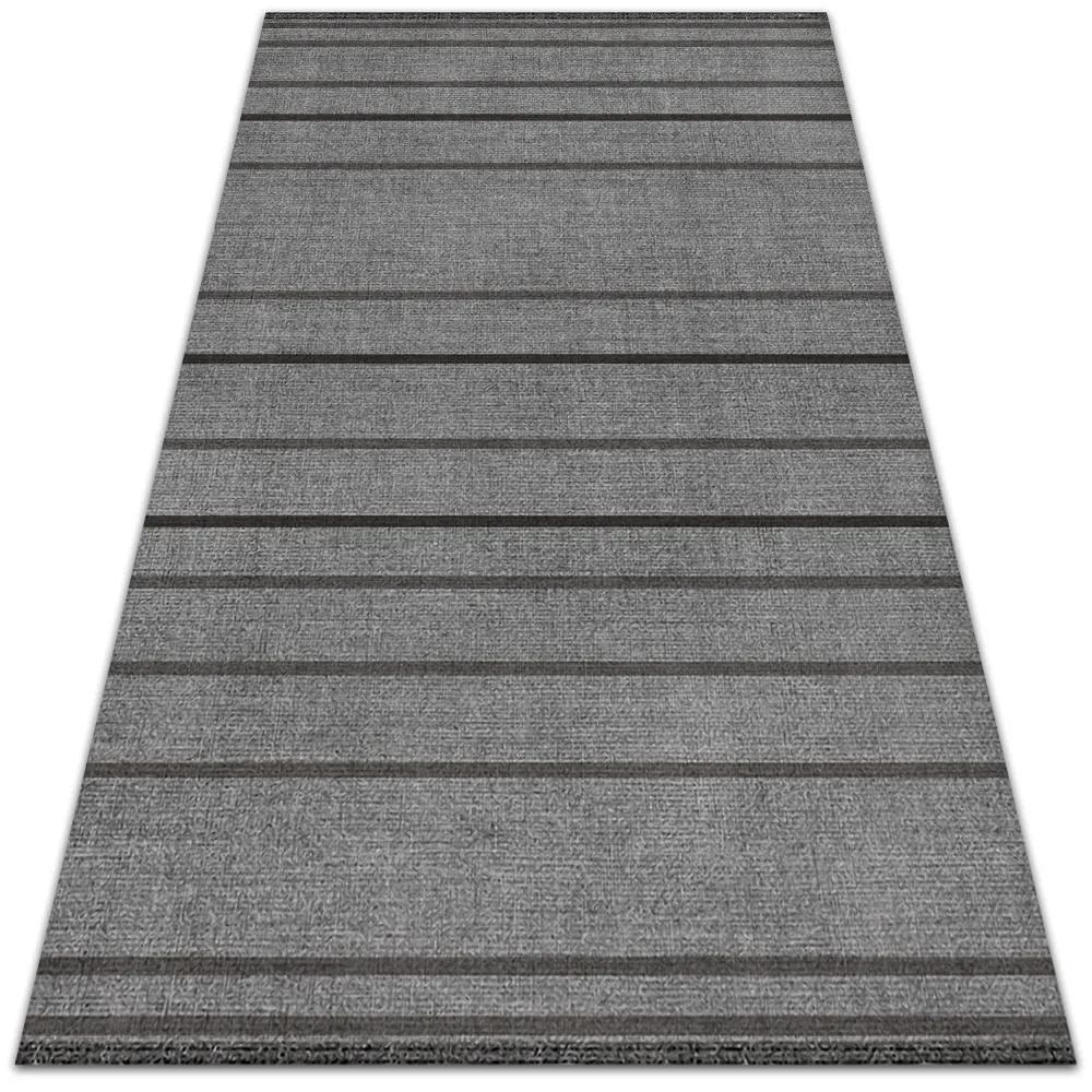 Módne vnútorná vinylový koberec Módne vnútorná vinylový koberec sivé pruhy