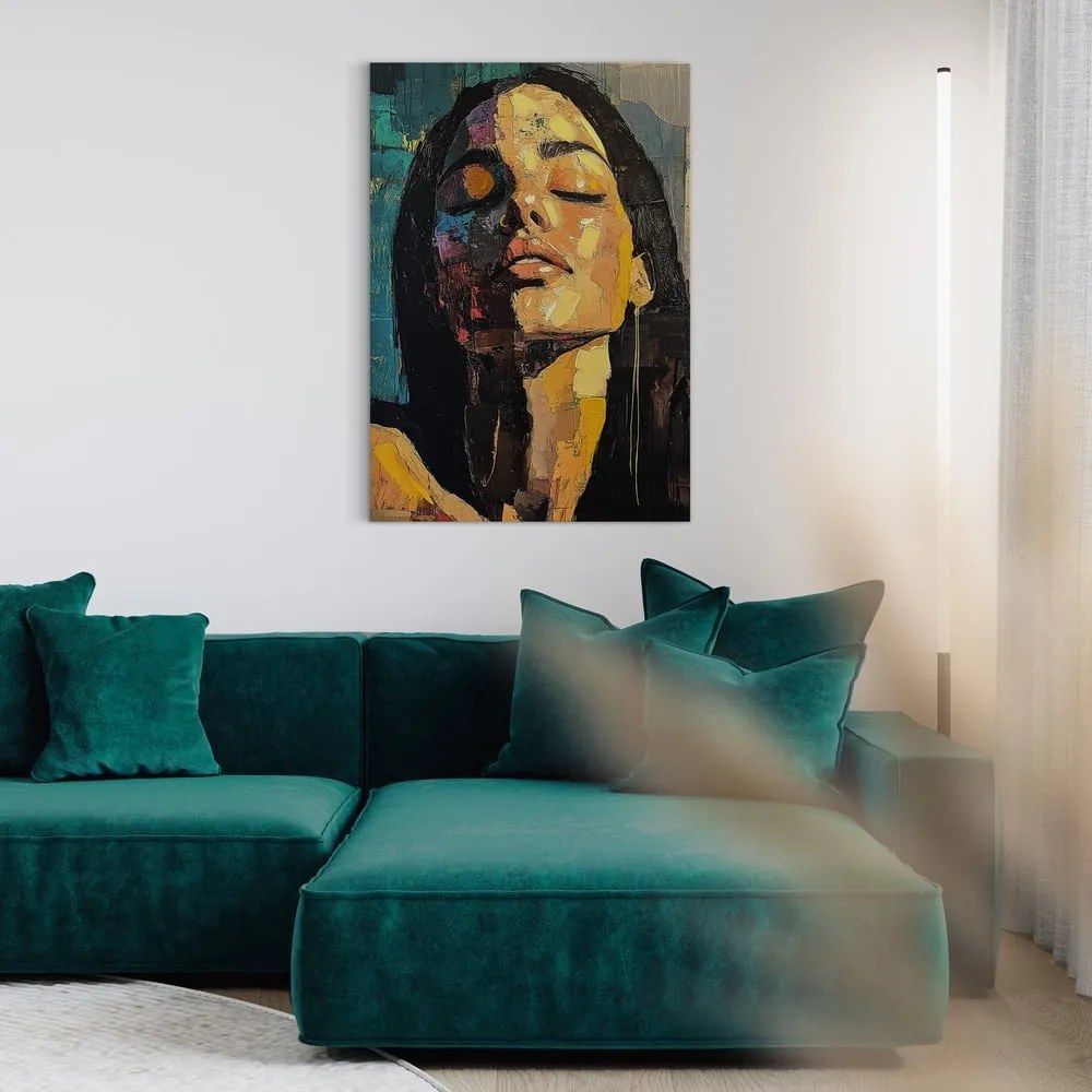 Obraz s ručne maľovanými prvkami 70x100 cm Vivian – Styler