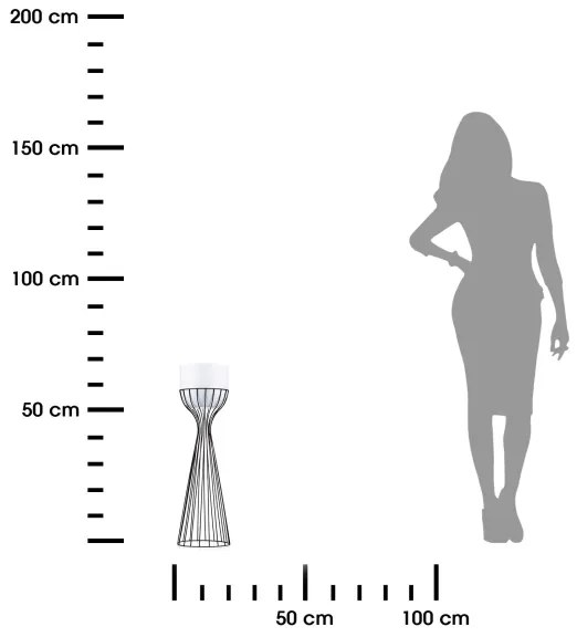 Kovový kvetináč LOFT 68x20 cm čierna/biela