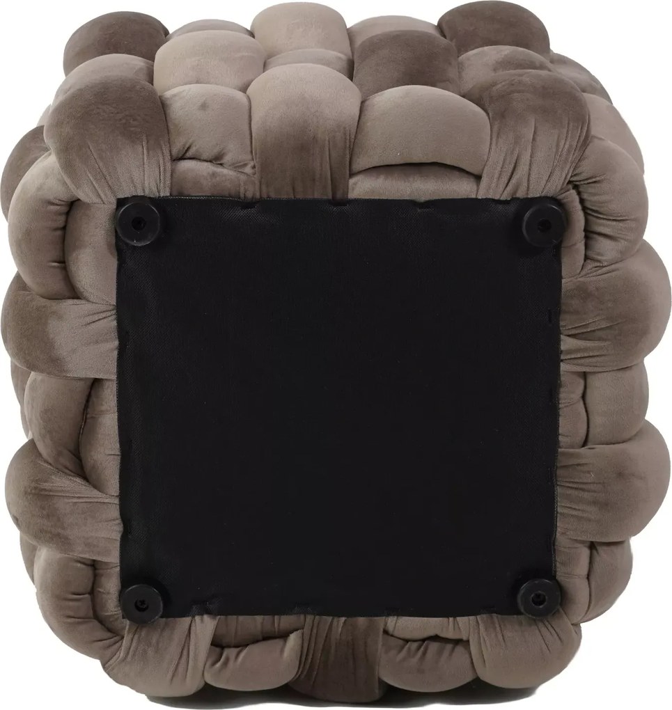 SI Faris Velvet taburetka tmavá béžová