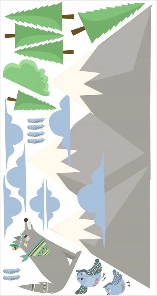 Dekoračná nálepka na stenu život v prírode 60 x 120 cm