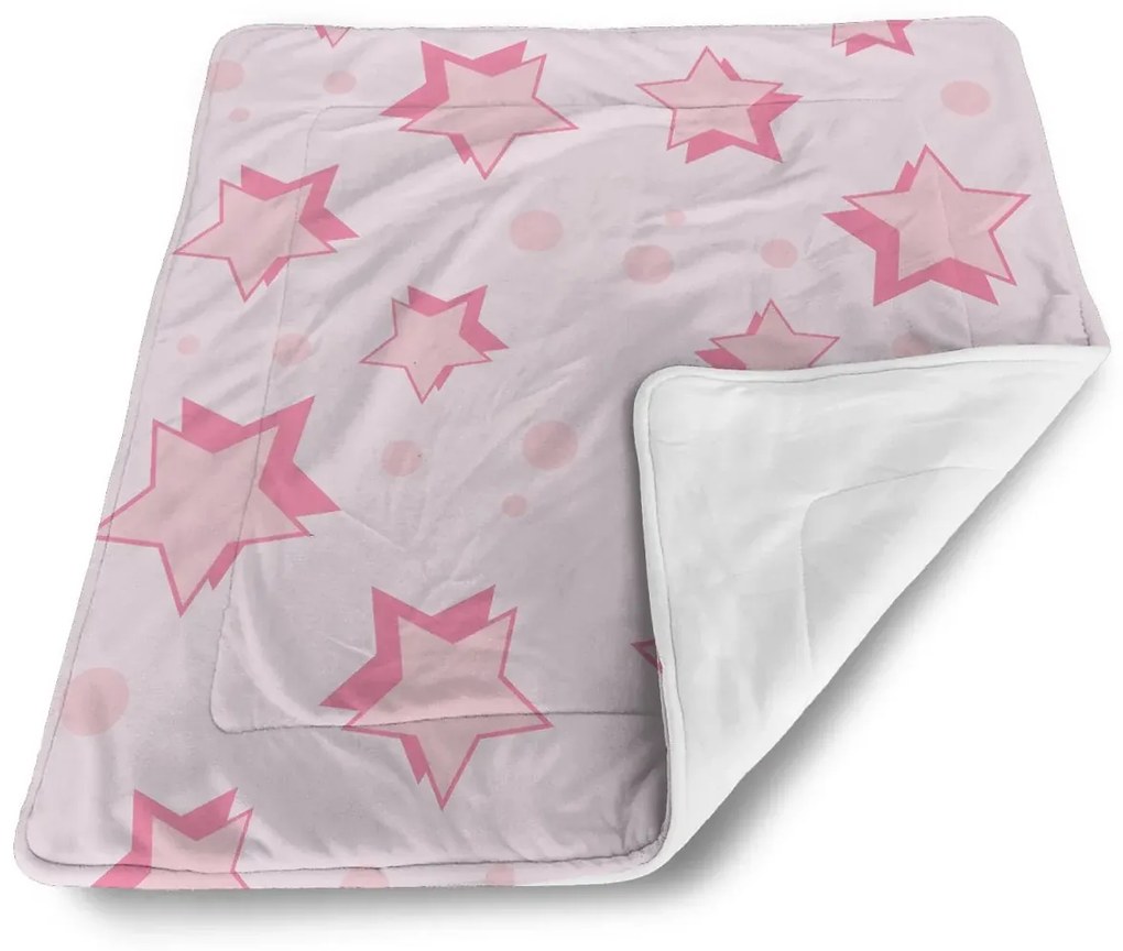 Sablio Deka pre bábätko Ružové hviezdičky - 90x120 cm