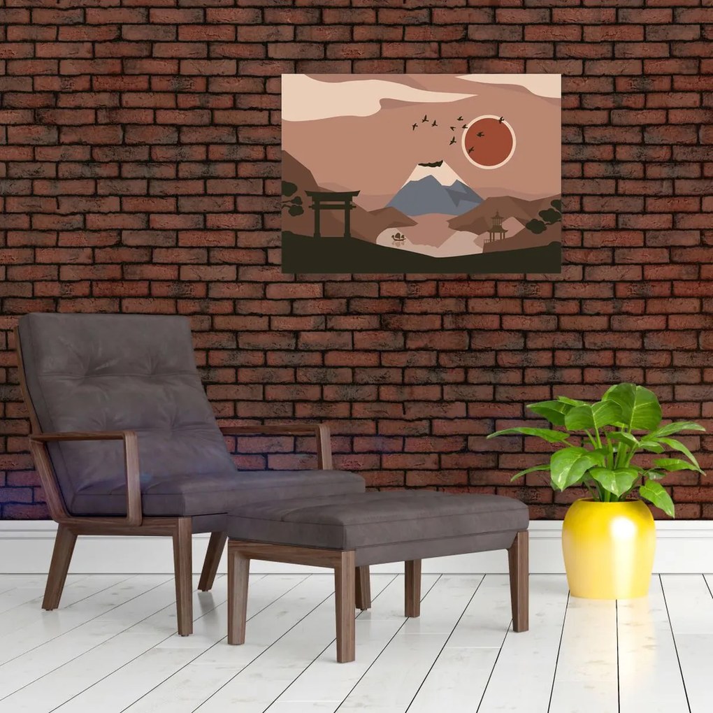 Sklenený obraz - Japonsko N⁰1 (70x50 cm)