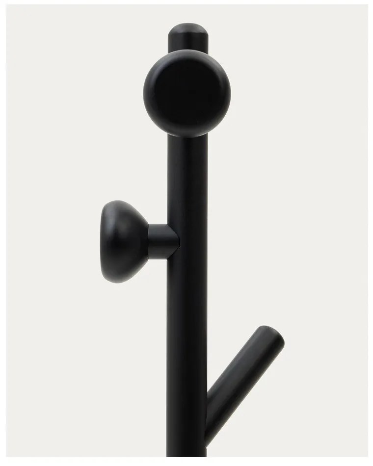 Čierny vešiak z bukového dreva 46x170 cm Nadue – Kave Home