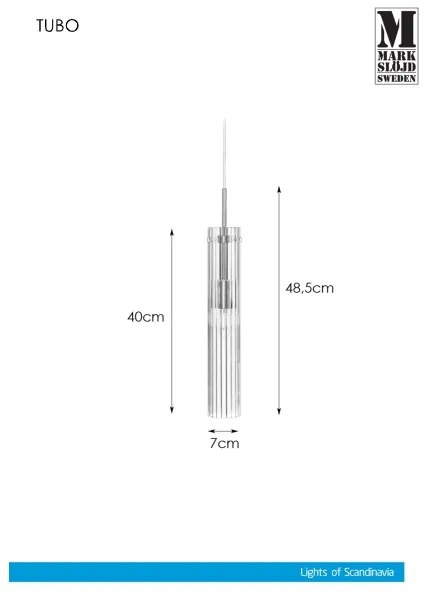 Markslöjd 108112 - Luster na lanku TUBO 1xE14/40W/230V