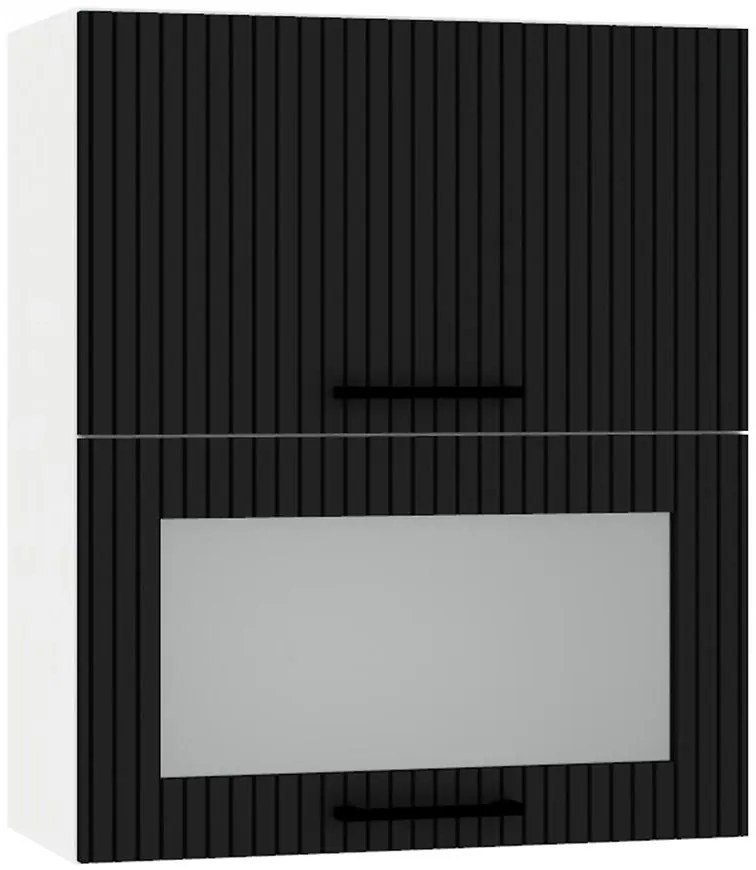 Skrinka do kuchyne Kate w60grf/2 sd čierny hrášok