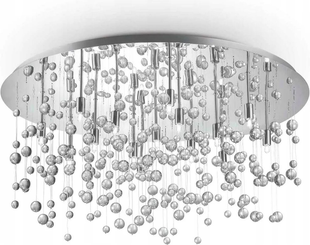 Stropné svietidlo Ideal Lux Neve PL15 chróm 15xG9 800mm