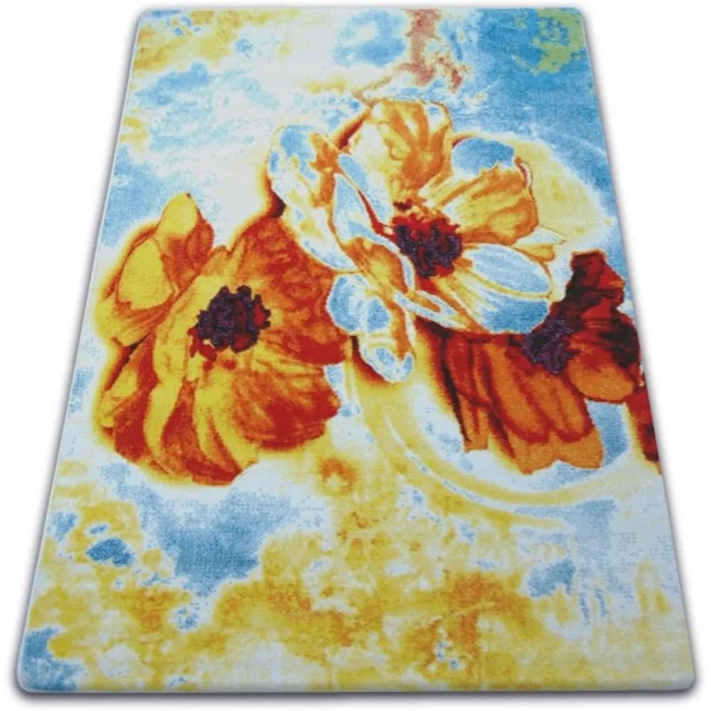 Kusový koberec Kvety žltý 140x190cm