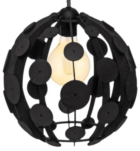 Luster na lanku GAIA 3xE27/60W/230V čierna/hnedá