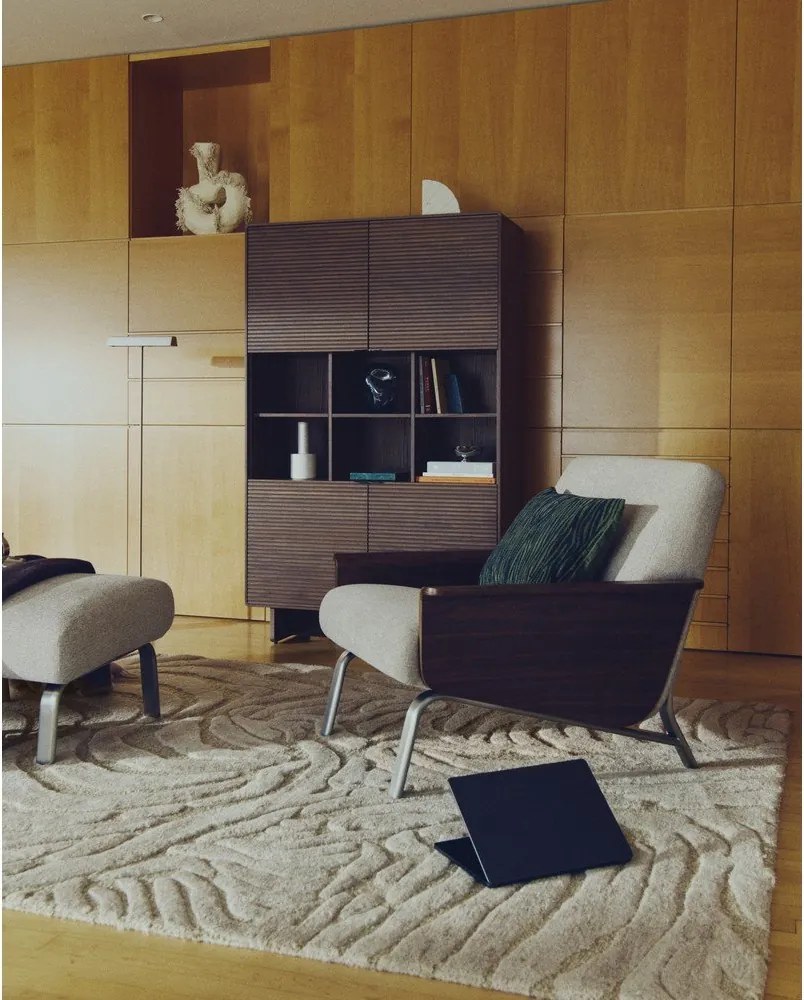 Svetlohnedé ženilkové kreslo Amsen – Kave Home